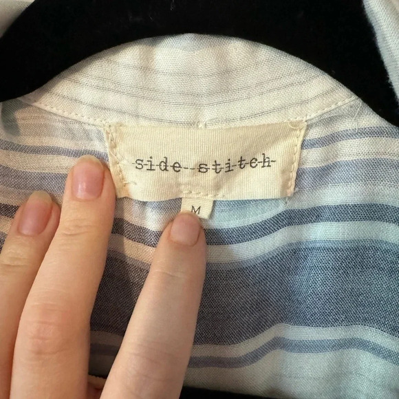 Side Stitch Button Up Medium - Picture 2 of 5